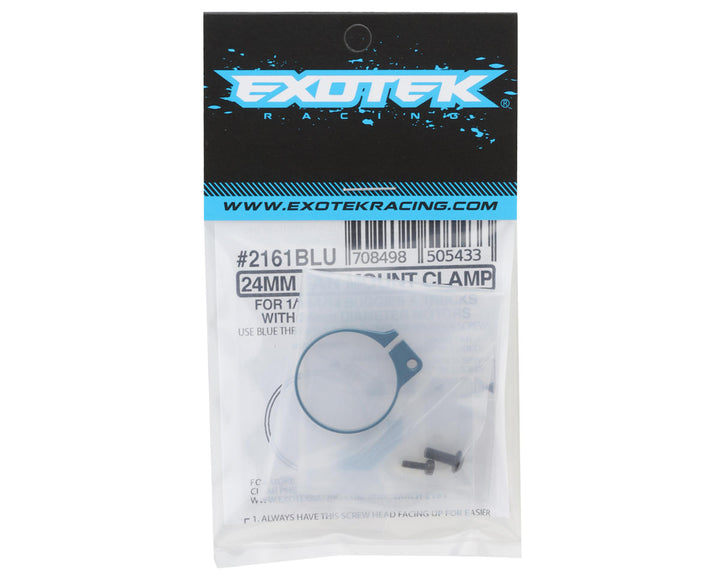 Exotek 24mm Motor Aluminum Mini Fan Mount (Blue)