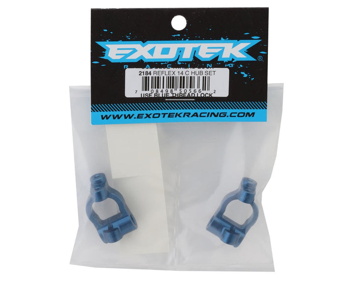 Exotek Reflex 14 Aluminum HD Front C-Hub Set (Blue)