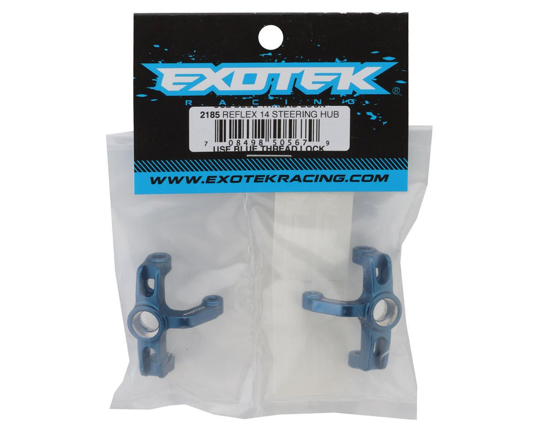 Exotek Reflex 14 Aluminum HD Steering Hub Set (Blue)