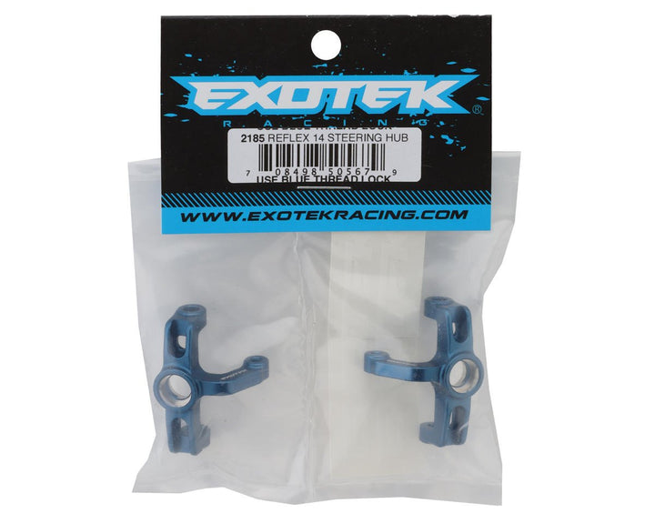 Exotek Reflex 14 Aluminum HD Steering Hub Set (Blue)