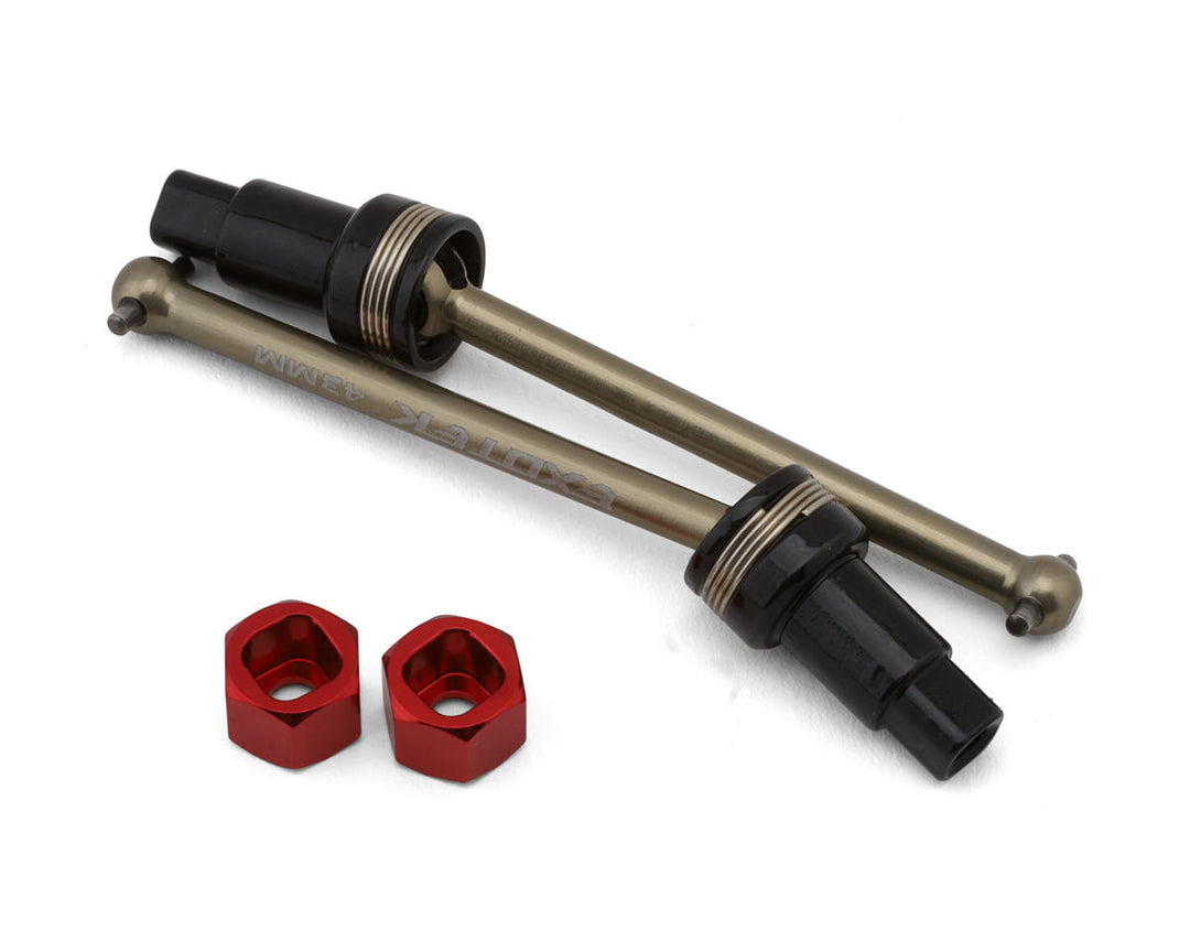 Exotek Losi NASCAR Steel Front CVD Driveshaft & Hex Set (43mm)