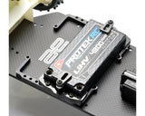 Exotek Associated RC10 Adjustable Aluminum & Carbon Fiber Battery Tray Set (Black)