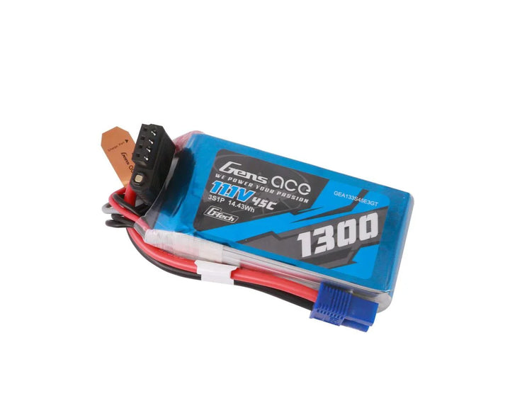 Gens Ace G-Tech Smart 3S LiPo Battery 45C (11.1V/1300mAh) w/EC3 Connector