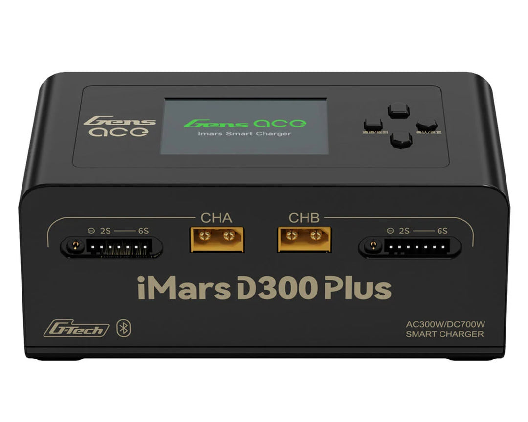Gens Ace iMars D300 Plus G-Tech Smart Dual AC/DC Charger (6S/16A) (AC-300W) (DC-350W x2) w/Bluetooth App Control (Choose Color)