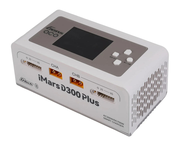 Gens Ace iMars D300 Plus G-Tech Smart Dual AC/DC Charger (6S/16A) (AC-300W) (DC-350W x2) w/Bluetooth App Control (Choose Color)