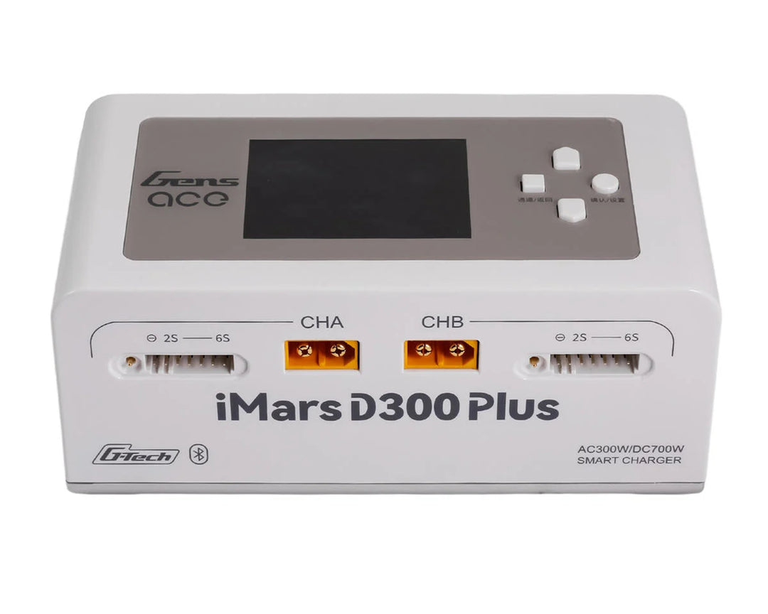 Gens Ace iMars D300 Plus G-Tech Smart Dual AC/DC Charger (6S/16A) (AC-300W) (DC-350W x2) w/Bluetooth App Control (Choose Color)