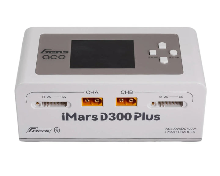 Gens Ace iMars D300 Plus G-Tech Smart Dual AC/DC Charger (6S/16A) (AC-300W) (DC-350W x2) w/Bluetooth App Control (Choose Color)