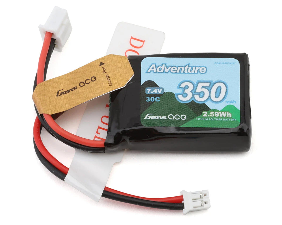 Gens Ace 2S 30C Adventure LiPo Battery (7.4V/350mAh) w/JST Connector