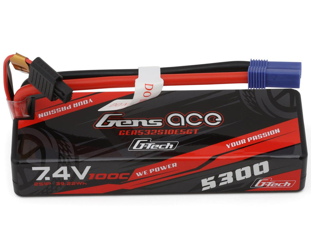 Gens Ace 2S 100C G-Tech Hardcase LiPo Battery Pack (7.4V/5300mAh) w/EC5 Connector