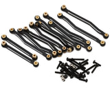 HobbyPlus CR18P Arktos 6x6 Aluminum High Clearance Suspension Links Set (Black)