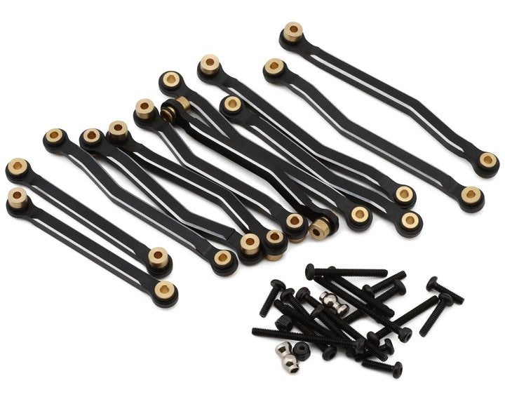 HobbyPlus CR18P Arktos 6x6 Aluminum High Clearance Suspension Links Set (Black)