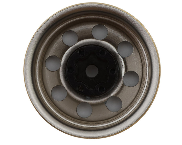 HobbyPlus 1.2" Steelie Beadlock Wheels w/Brass Rings (25g) (6) (Choose Color)