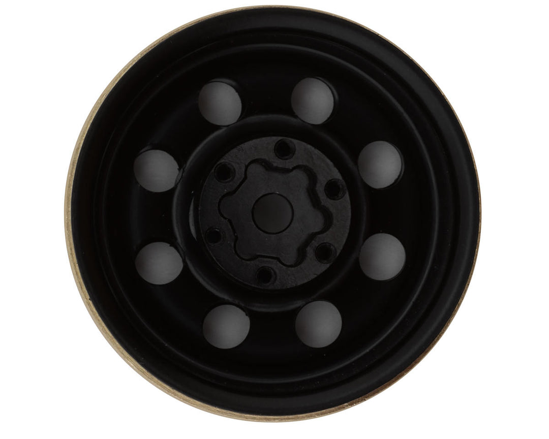 HobbyPlus 1.2" Steelie Beadlock Wheels w/Brass Rings (25g) (6) (Choose Color)
