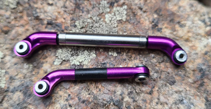 3Flow9 RC V2.1 Rolling Steel Steering Link - Fits Redcat Ascent 18 HIGH STEER (Choose Color)