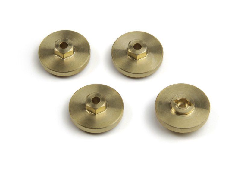 HPI Racing 7mm Hex Hub weight Set +4mm (Brass/4pcs), Fits Venture18