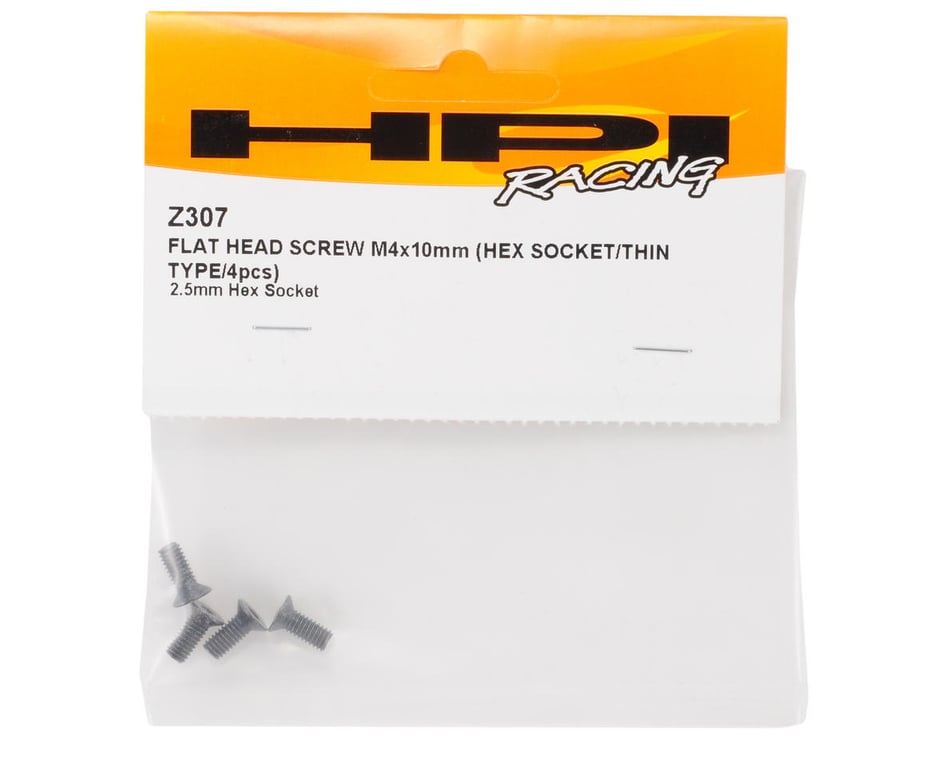 HPI 4x10mm Flat Head Screw (4) (Z307) - Iron City RC Hobbies