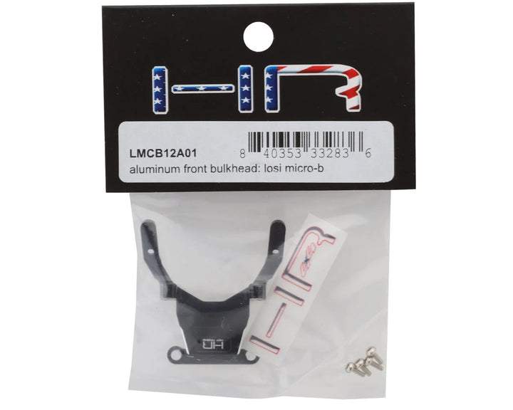 Hot Racing Losi Micro-B Aluminum Front Bulkhead Brace (Black)