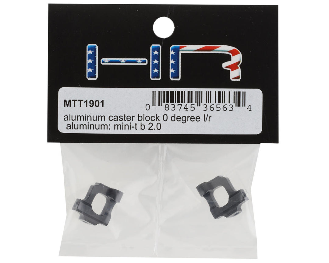 Hot Racing Losi Mini-T 2.0 Aluminum 0° Caster Blocks (Black)