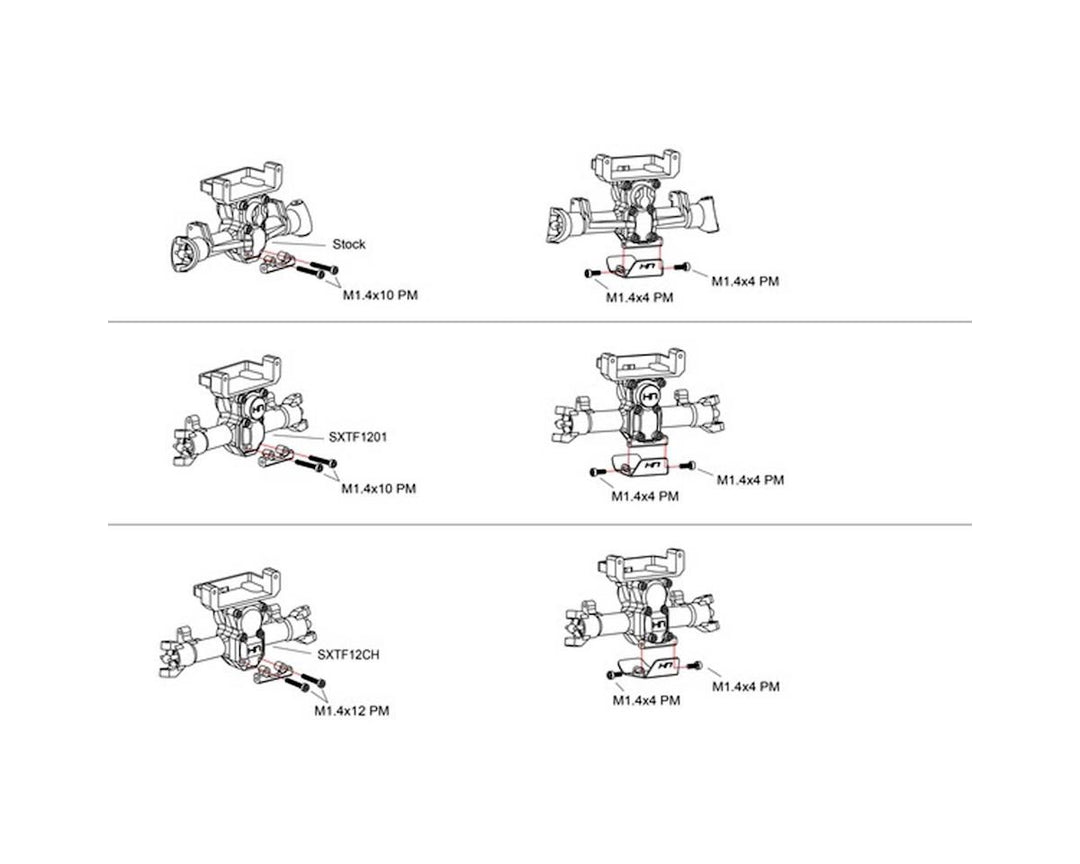 Hot Racing Stainless Steel Front or Rear Axle Skid Plate SCX24 - Iron City RC Hobbies