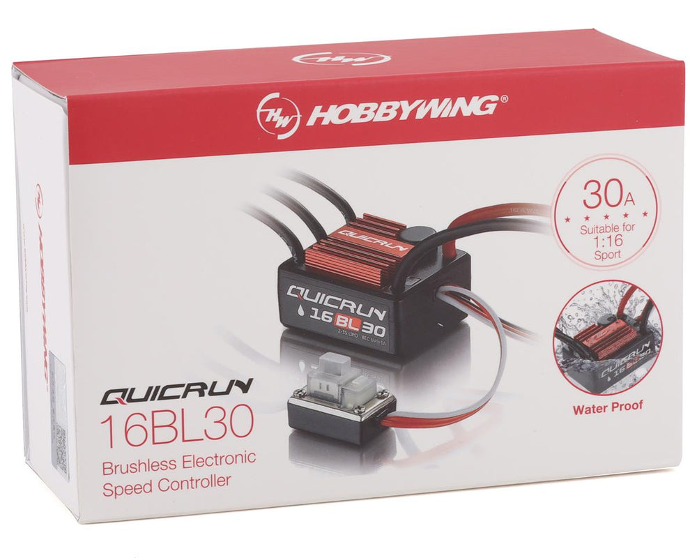 Hobbywing Quicrun WP-16BL30 Waterproof 1/18th Scale Brushless ESC - Iron City RC Hobbies