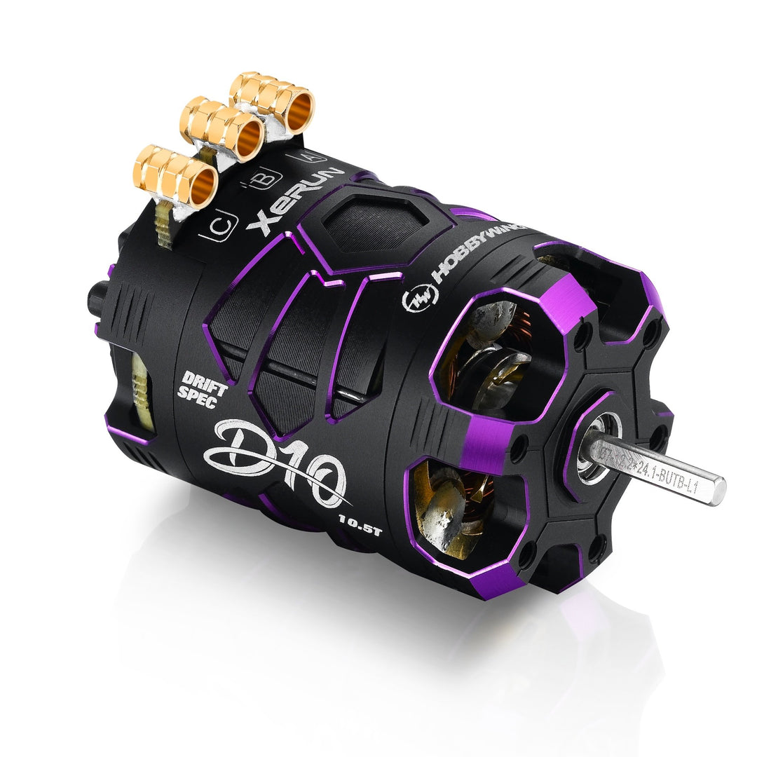 Xerun D10 Brushless Drift Motor - 10.5T 4600kv, Passion Edition (Choose Color)