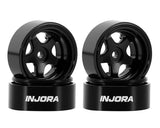 Injora Axial SCX30 D18 0.7" 5-Spoke Aluminum Micro Rock Crawler Beadlock Wheels (4) (3.4g ea)