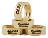 Injora Axial SCX30 0.7" D18 Beadlock wheels Brass Clamp Rings (4) (10g ea)