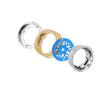 Injora 0.7" D19 ModuWheel Brass & Aluminum Micro Crawler Beadlock Wheels (4) (8.4g ea) (-2mm Offset) (Ascent-32)