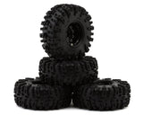 Injora 1.3" Deep Dish Aluminum Micro Crawler Beadlock Wheels w/Swamp Claw Tires (S5) (Black) (4) (28g ea) (70mm OD)
