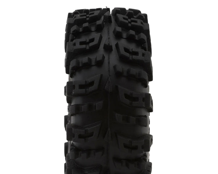 Injora 1.3" Deep Dish Aluminum Micro Crawler Beadlock Wheels w/Swamp Claw Tires (S5) (Black) (4) (28g ea) (70mm OD)