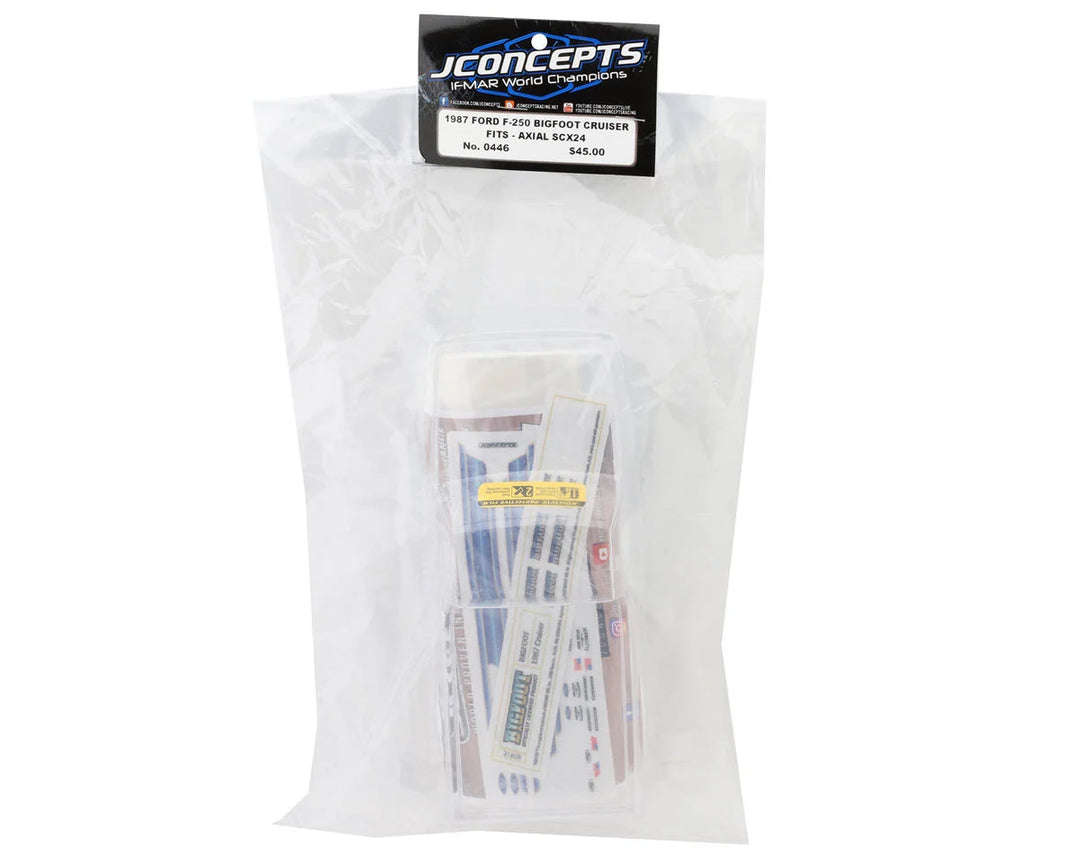 JConcepts Axial SCX24 1987 Ford F-250 BIGFOOT Crawler Body (Clear)