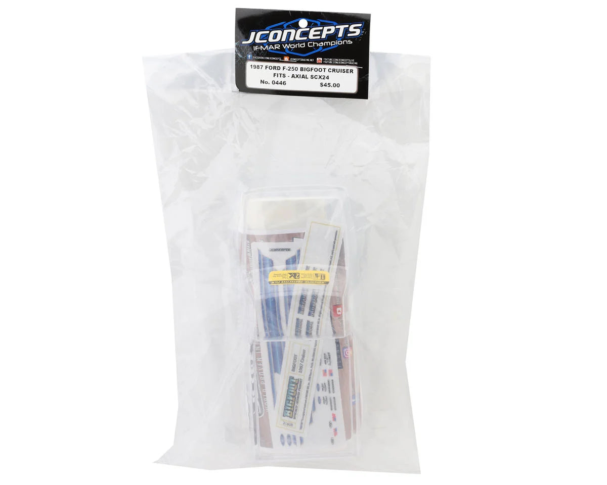 JConcepts Axial SCX24 1987 Ford F-250 BIGFOOT Crawler Body (Clear)
