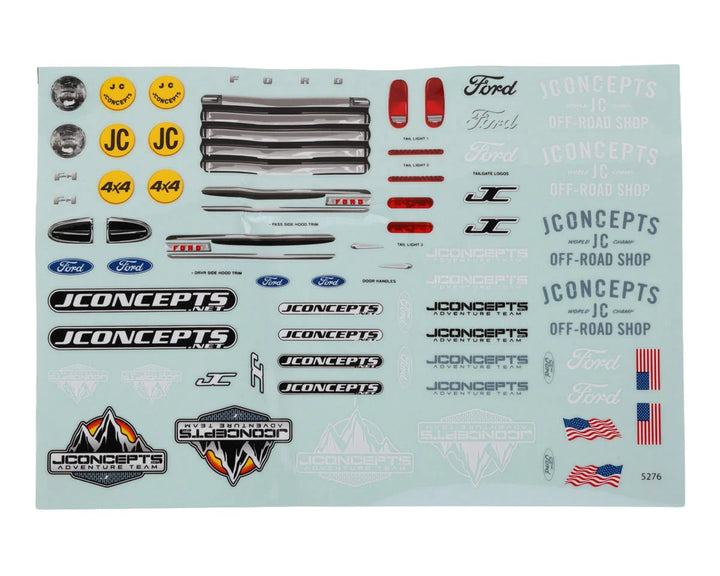 JConcepts 1950 Ford® F-1 Grandpa 1/10 Rock Crawler Body (Clear) (12.3")