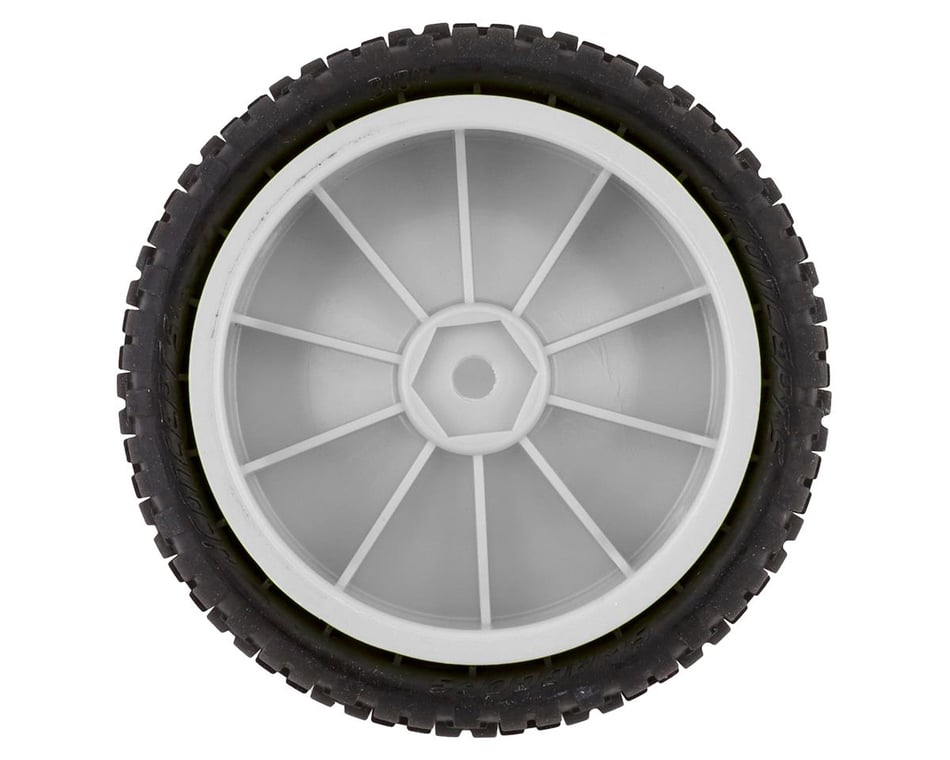 JConcepts Swaggers 2.2" Pre-Mounted 2WD Front Buggy Carpet Tires (White) (2) (Pink) w/12mm Hex - Iron City RC Hobbies