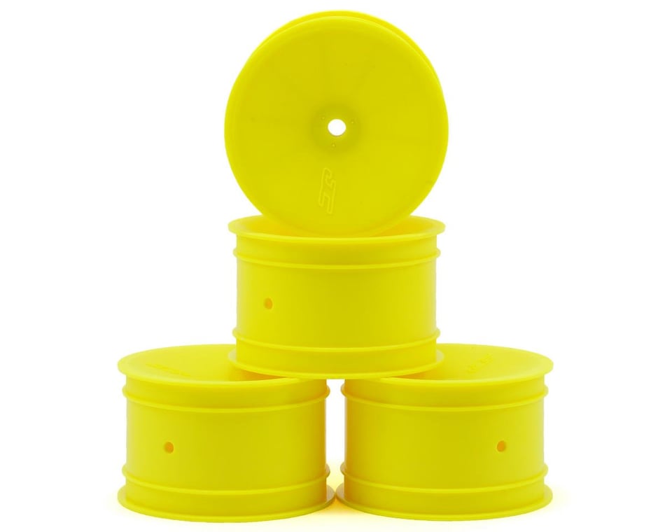 JConcepts 12mm Hex Mono 2.2 Rear Wheels (4) (B6/B74/RB6) (Yellow) (3348Y) - Iron City RC Hobbies