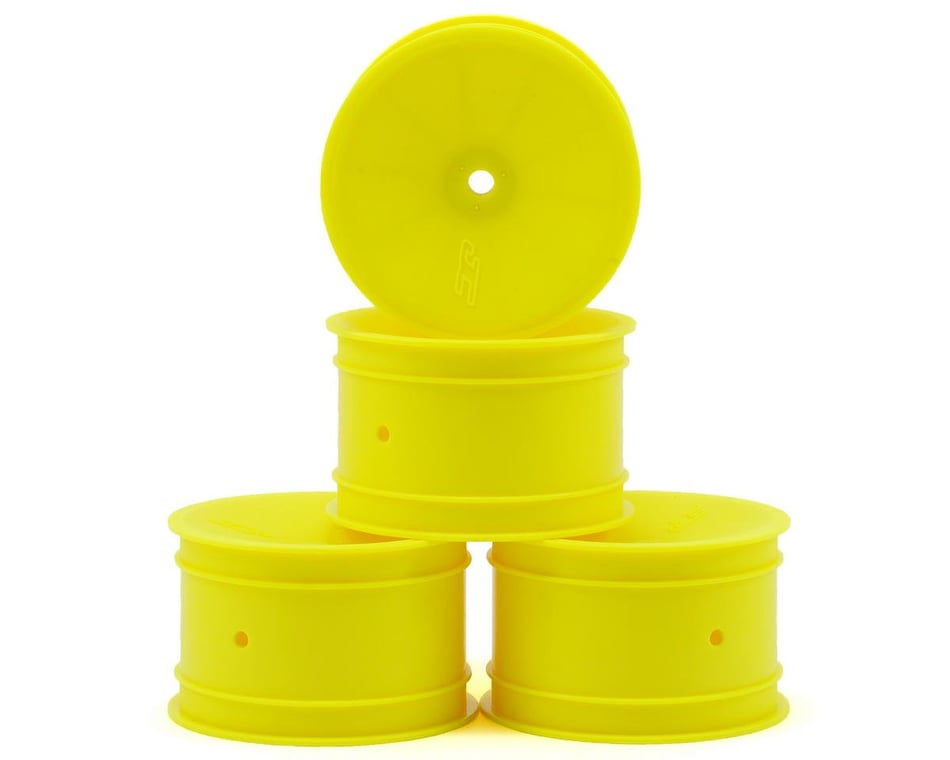 JConcepts 12mm Hex Mono 2.2 Rear Wheels (4) (B6/B74/RB6) (Yellow) (3348Y)