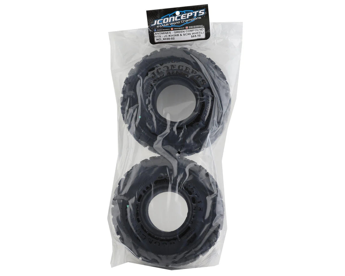 JConcepts SCX6 Landmines 2.9" All Terrain Crawler Tires (2) (Green)