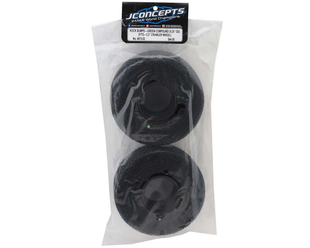 JConcepts Rock Bumps 2.2" All Terrain Rock Crawler Tires (2) (5.75") (Green) w/Foam Inserts