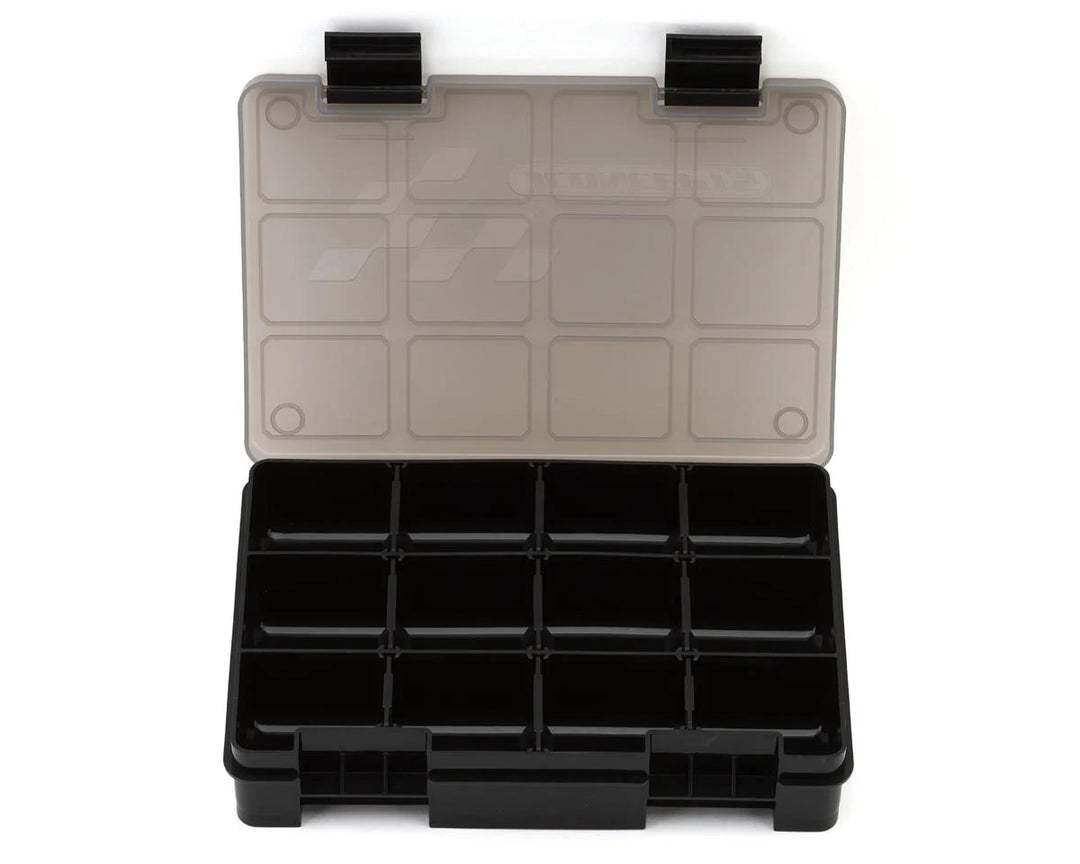 JConcepts Hardware Storage Box (Black/Smoke Grey) (8x5.50x1.5")