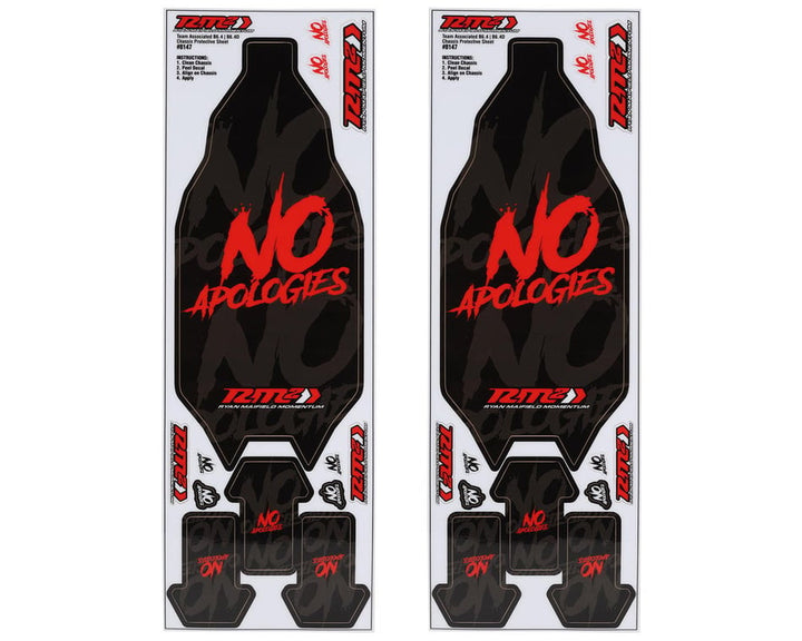 JConcepts AE B6.4/B6.4D "No Apologies" Precut Chassis Protective Sheet (2) (RM2) (8147) - Iron City RC Hobbies