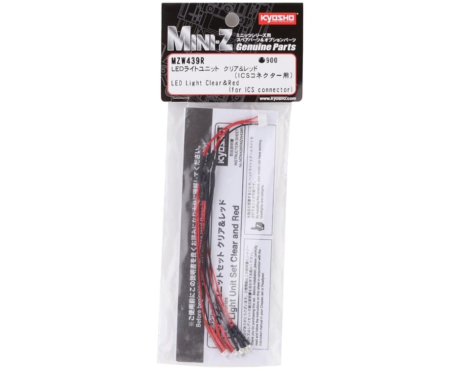 Kyosho Mini-Z LED Light Set (Clear & Red) (ICS Connector) (MZW439R) - Iron City RC Hobbies