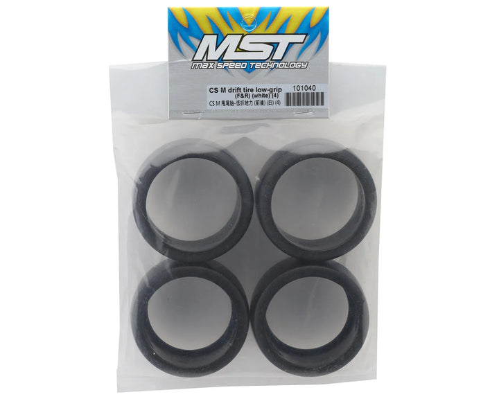 MST CS-M 1/10 Slick Drift Tires (4) (White)