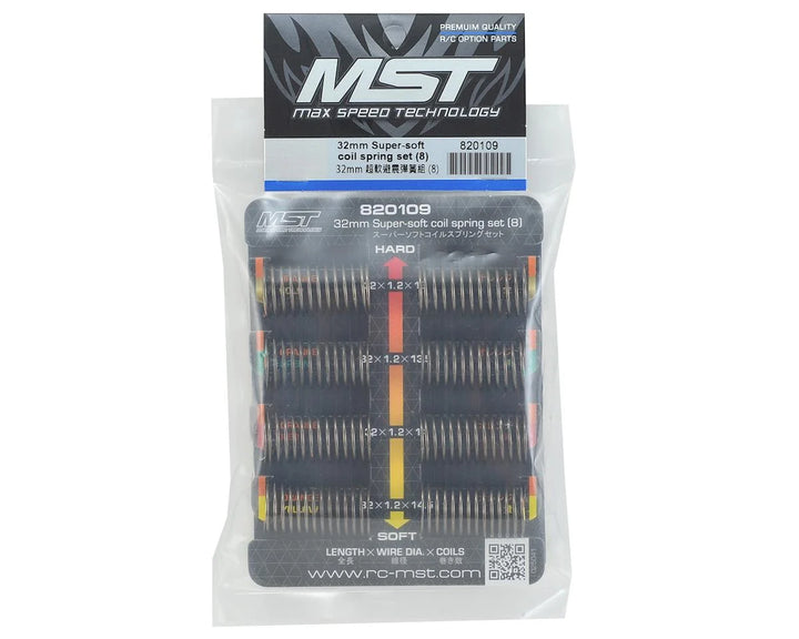 MST 32mm Super-soft coil spring set (8)