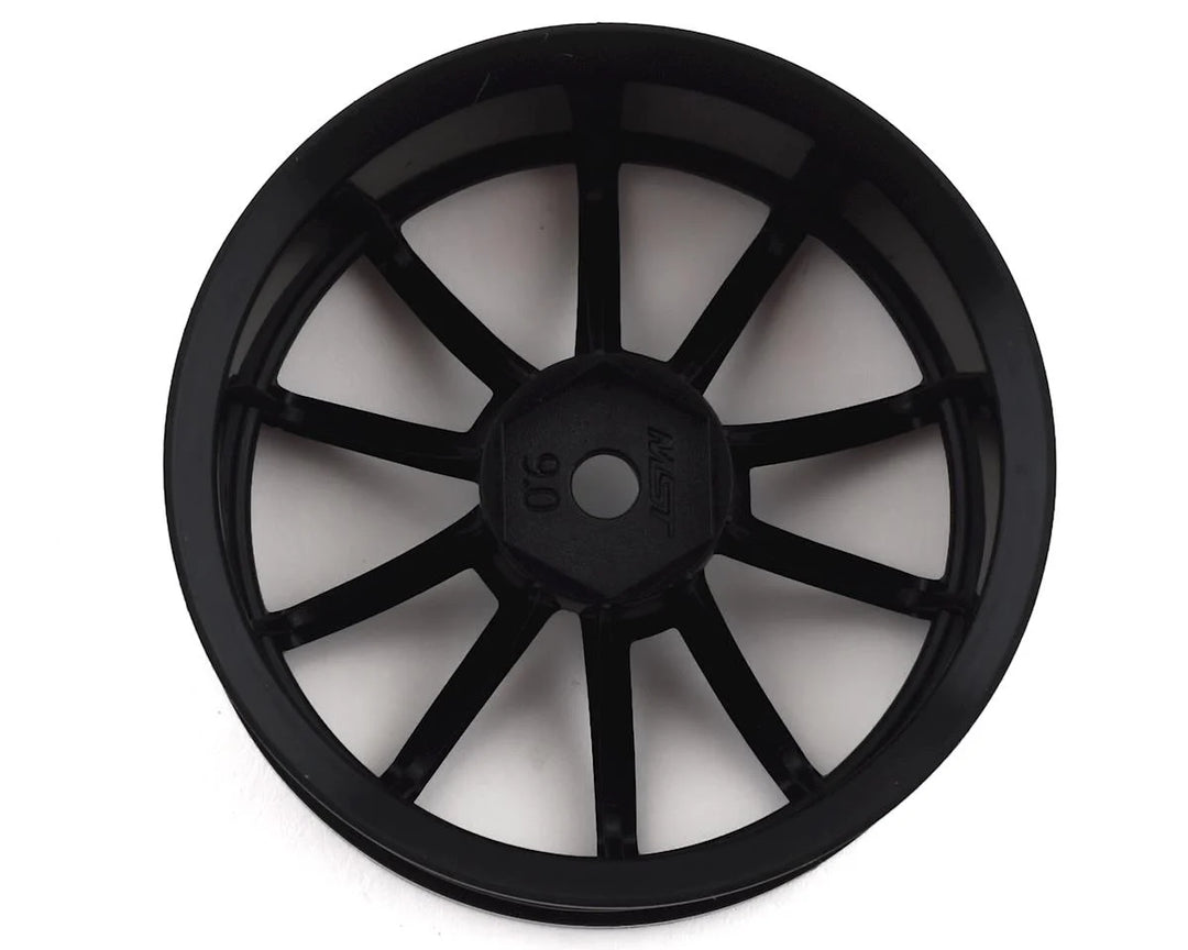 MST Black GTR wheel (+9) (4) (9mm Offset) w/12mm Hex