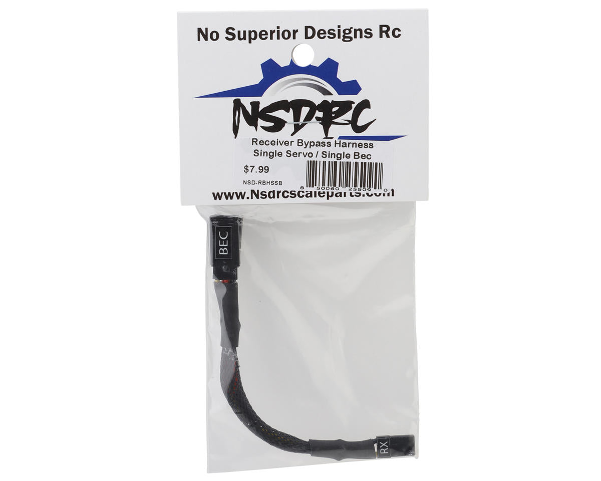 NSDRC RX Bypass Harness (Single Servo/BEC)