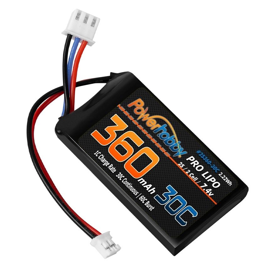 Powerhobby 360mAh 2S 30C LiPo Battery: Axial SCX24