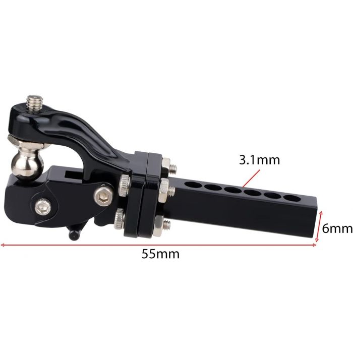 PowerHobby Rescue Tow Trailer Hook Hitch, 1/10 Crawler
