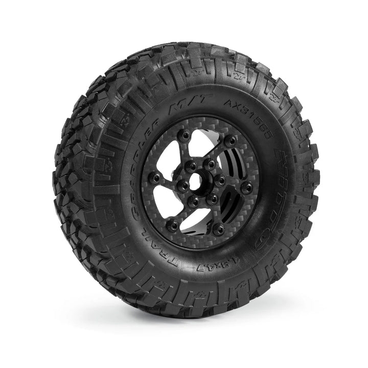 Powerhobby 1.9" Carbon Fiber Lightweight Beadlock Wheels A 1/10 Rock Crawler