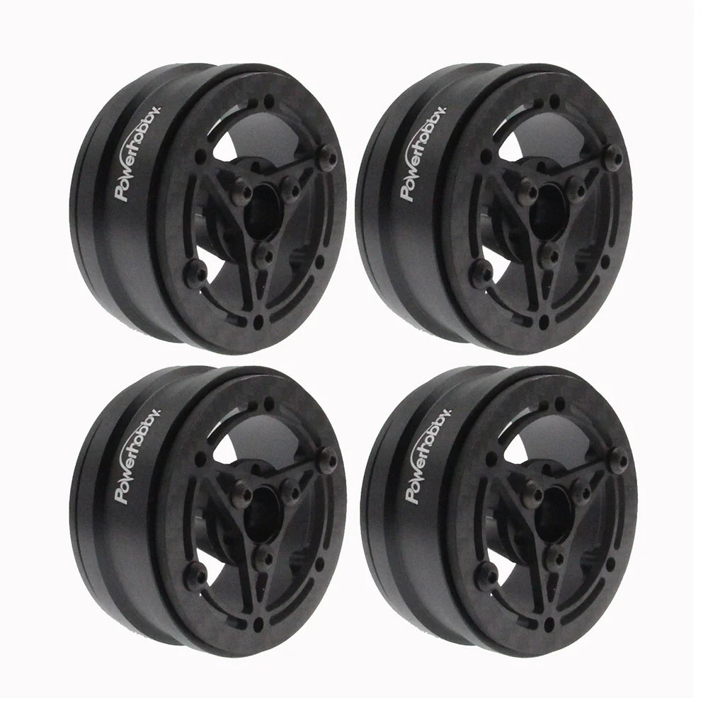 Powerhobby 1.9" Carbon Fiber Lightweight Beadlock Wheels H 1/10 Rock Crawler
