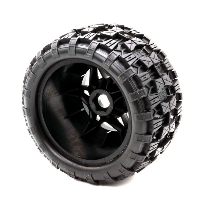 PowerHobby 1/8 Raptor MX Belted All Terrain Tires Mounted 17mm Traxxas Maxx